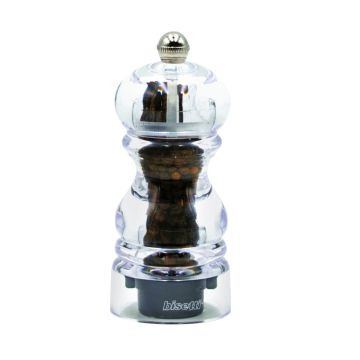 MACINA PEPE MILANO IN ACRILICO TRASPARENTE H. 12CM