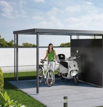 BIOHORT - TETTO LATERALE DA ESTERNO X CASETTA HIGHLINE CM 282X195 GRIGIO SCURO 