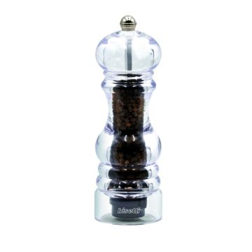 MACINA PEPE MILANO IN ACRILICO TRASPARENTE H. 17.5CM