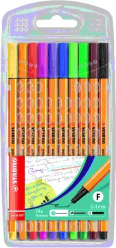 STABILO - SET 10 COLORI FINELINER POINT 88 