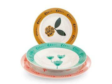 SERVIZIO PIATTI 18PZ IN PORCELLANA ALA SOFT BLOOM