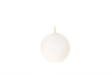 CANDELA SFERA LUCIDA DIAMETRO 6 AVORIO