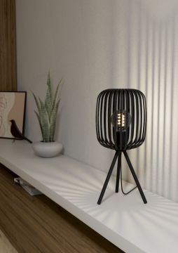 LAMPADA DA TAVOLO ROMAZZINA NERO 20X44CM - 1XE27 40W