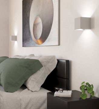 APPLIQUE A LED VALMONTONE BIANCO 10X10 H. 10CM - 2X1.5W 3000K 400lm 