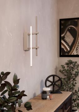 APPLIQUE A LED TREPILIANO SABBIA/BIANCO 7X13.7 H. 78.5CM - 12W 3000K 1450lm