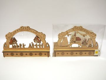 PAESAGGIO ARCO LEGNO H15X22X4CM SCONTO E.12.00/E.6.00