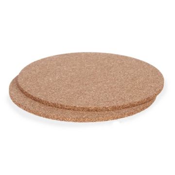 SET 2 SOTTOPENTOLE IN SUGHERO TONDE 18X0.5CM