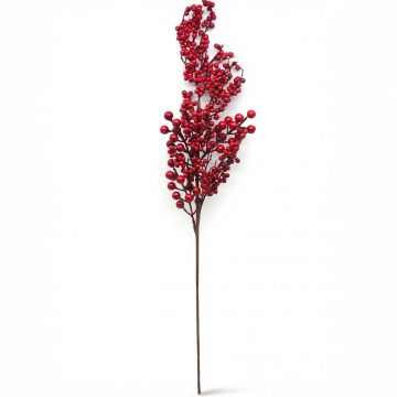 RAMO FOLTO CON BACCHE ROSSE H. 63CM
