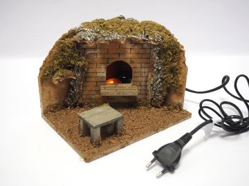 FOCOCLARE SU BASE C/TAVOLINO H15CM BASE 14X20CM C/FUOCO