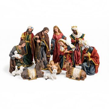 SET 11PZ SOGGETTI PRESEPE H.40CM COLORATI