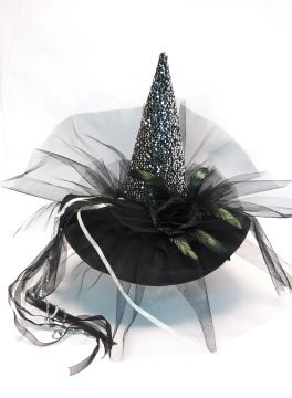 CAPPELLO STREGA D 50CM C/PAILETTES