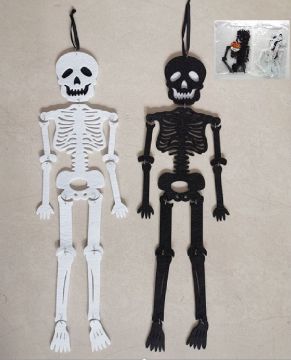 SCHELETRO HALLOWEEN DA APPENDERE 56X14CM ASSORTITO