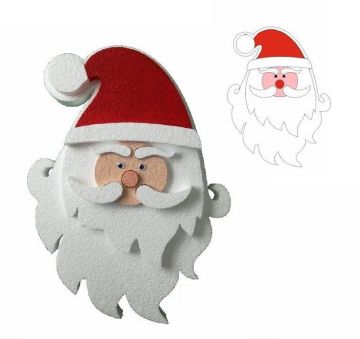 BABBO NATALE 40CM H 40XL 30XS 4.5CM IN POLISTIROLO