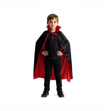MANTELLINA BAMBINO DRACULA 4-6 ANNI NERA/ROSSA H 75-80CM