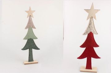 ALBERO IN STOFFA CON BASE IN LEGNO 4X15 H. 38.5CM ASSORTITO
