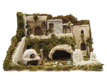 AMBIENTAZIONE PER PRESEPE 62.5X50 H. 42CM AMBIENTAZIONE PER PRESEPE 62.5X50 H. 42CM