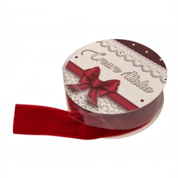 ROTOLO NASTRO IN VELLUTO ROSSO 2X270CM