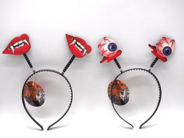 CERCHIETTO CON DECORI HALLOWEEN DIAM. H. 23CM ASSORTITO