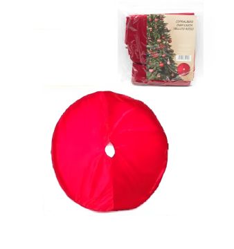 COPRIALBERO IN VELLUTO ROSSO DIAM. 120CM