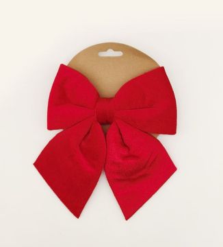 FIOCCO IN VELLUTO ROSSO 15X18CM