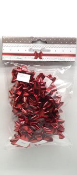 SET 15 COCCARDE LUCIDE DIAM. 5CM ROSSO