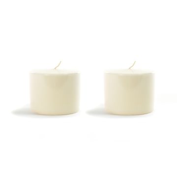 SET 2 CANDELE PILLAR AVORIO LUCIDE 4X5CM