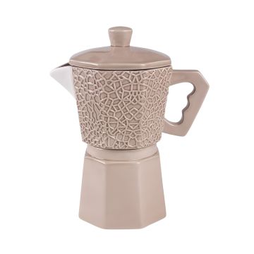 BARATTOLO CAFFETTIERA CAFFE'/ZUCCHERO 27X23.5 CM IN CERAMICA TORTORA