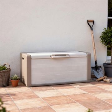 BAULE DA ESTERNO MOD. GULLIVER IN RESINA CM 118X48 H. 55 SABBIA E BEIGE