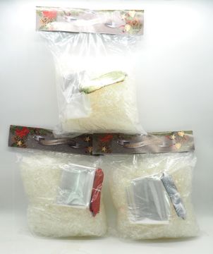 SET PAGLIA 200GR CON FOGLIO E NASTRO ASSORTITO