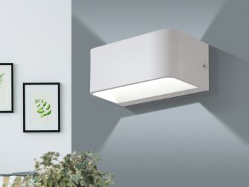 APPLIQUE A LED SANIA 4 BIANCO 20X9 H. 8CM - 10W 3000K 1300lm 