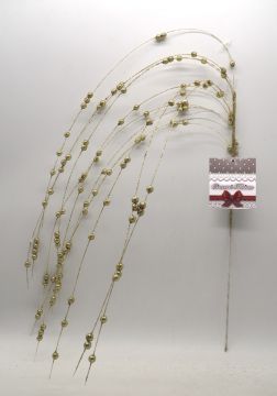 RAMO CON BACCHE LUCENTI PENDENTI ORO 50CM