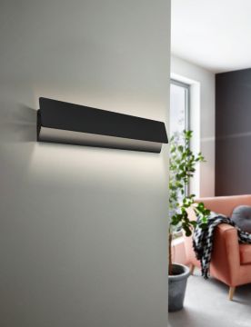 APPLIQUE A LED ZUBIALDE NERO 36X8CM - 12W 3000K 1550lm
