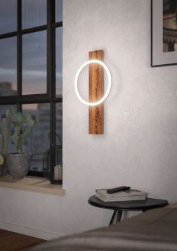 APPLIQUE A LED BOYAL NERO E MARRONE ANTICATO 30X56CM - 12W 3000K 1700lm