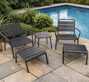 SET RELAX DA ESTERNO IN FERRO ANTRACITE