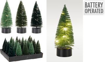 ALBERO IN PLASTICA E METALLO CON 8 LED 5X13CM ASSORTITO ALBERO IN PLASTICA E METALLO CON 8 LED 5X13CM ASSORTITO