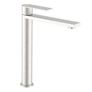LINEA SOLAR - MIX LAVABO ALTO MONOCOMANDO IN ACCIAIO SPAZZOLATO  