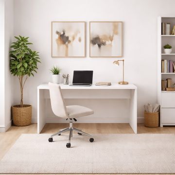 SCRIVANIA MOD. BANNER LINEA VOLO CM 180X57.1 H.77.6 ROVERE WHITE