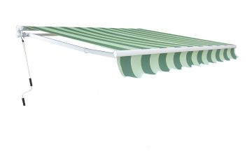 TENDA DA SOLE ESTENSIBILE 4X2.5 RIGATO VERDE MANUALE