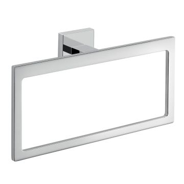 LINEA ELBA - PORTA SALVIETTE AD ANELLO IN OTTONE E ALLUMINIO CROMATO 
