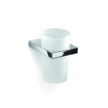 LINEA LANZAROTE - BICCHIERE PORTASPAZZOLINI IN OTTONE E CROMALL CROMATO