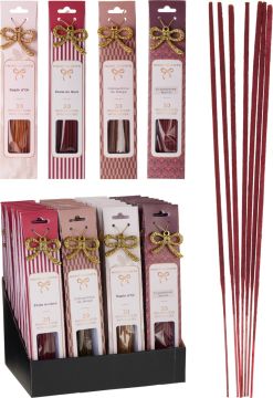 SET 30 BASTONCINI D'INCENSO CON SUPPORTO A FIOCCO ASSORTITO