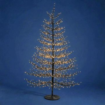 ALBERO LUMINOSO ABETE 1940 LED BIANCO CALDO H. 180CM CON ADATTATORE