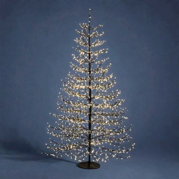 ALBERO LUMINOSO ABETE 2690 LED BIANCO CALDO H. 210CM CON ADATTATORE