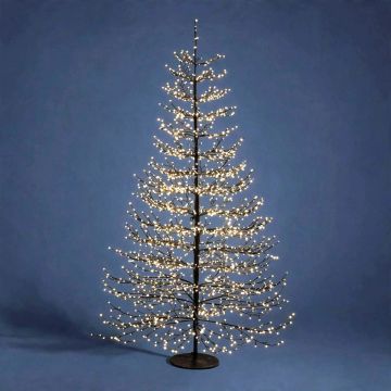 ALBERO LUMINOSO ABETE 3490 LED BIANCO CALDO H. 240CM CON ADATTATORE