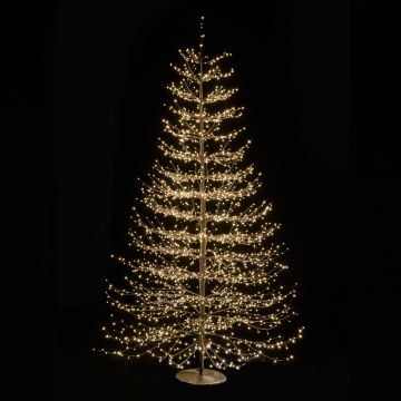 ALBERO LUMINOSO ABETE 3490 LED BIANCO CALDO H. 240CM CON ADATTATORE