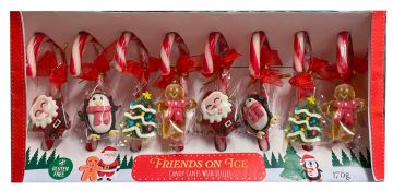 BASTONCINI DI ZUCCHERO CON FIGURA NATALIZIA E CARAMELLE GOMMOSE ASSORTITE