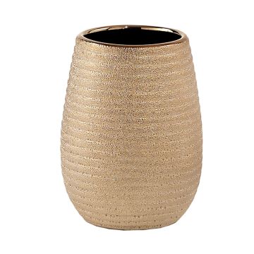 LINEA ASTRID - BICCHIERE PORTASPAZZOLINI IN CERAMICA ORO
