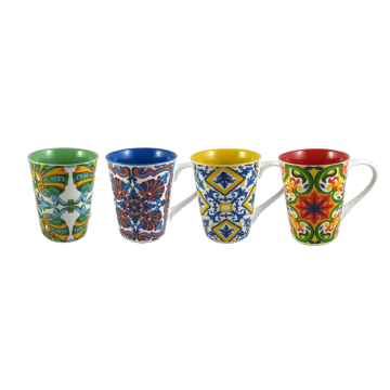 TAZZA CON MANICO 350ML IN CERAMICA ASSORTITA