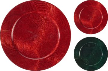 PIATTO SWIRL IN POLIPROPILENE DIAM. 33CM ASSORTITO