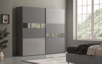 ARMADIO MOD. ELLIOT CM 272X65 H. 247 FANGO E CEMENTO
